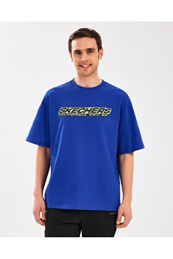 SKECHERS M Ανδρικό μπλουζάκι με γραφικό μπλουζάκι βαρέως βάρους S2510156-403
