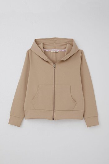 Breeze Beige Hooded Girl 9-14 Years Old 3-Piece Pants Suit