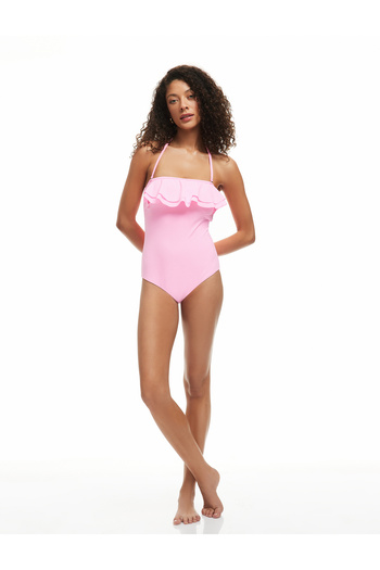 Koton Tight Fit Ruffle Strapless Swimsuit