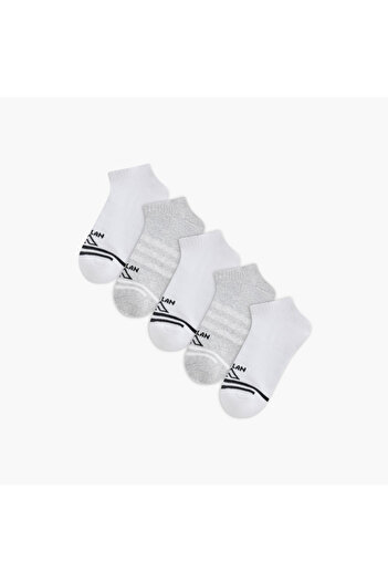 Oaklan by Shoexpress Logo Print Ankle Length Socks - Set of 5