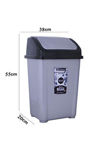 Generic 32L Plastic Swing Lid Wastebasket