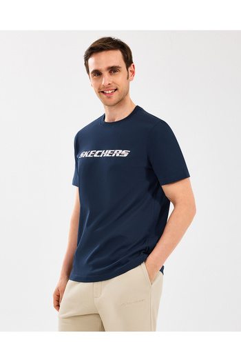 SKECHERS Легка футболка з принтом M Erkek Lacivert Tshirt S2510169-410