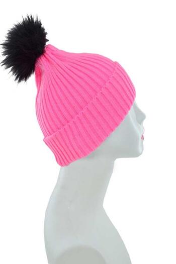DoDe Flora Women's Vibrant Color Pompom Long Beret