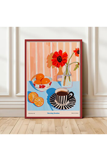 HOMEPACK Tekli Ahşap Çerçeveli Tablo Tek Parça Poster Tablo TK/1413