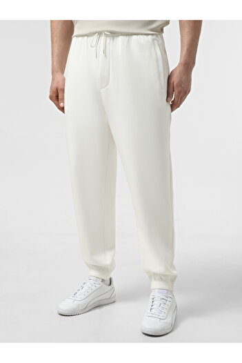 Emporio Armani Men's Elastic Waist and Leg White Pants Em 001746   Af10013-U0003
