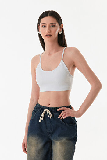 Fulla Moda Seamless Covered Bustier with Corded Strap