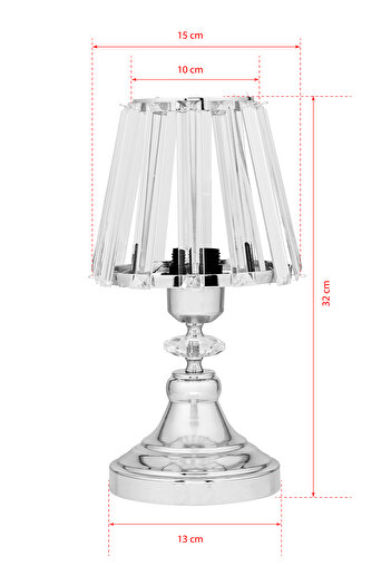EvLight Silver Lampshade with Crystal Stone