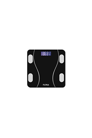 Floria Zilan ZLN8962 body scale made of tempered glass, capacity 3-180kg, OKOK Application, LCD Display