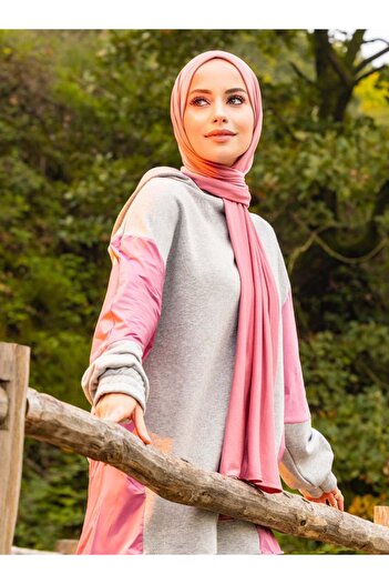 Tuva Şal Flexible Jersey Viscose Shawl - Dusty Rose - Canvas