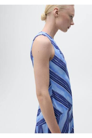 MANGO Woman Dress Striped Flared