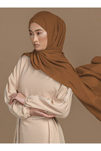 Halima X Modanisa Crepe Shawl - Latte -