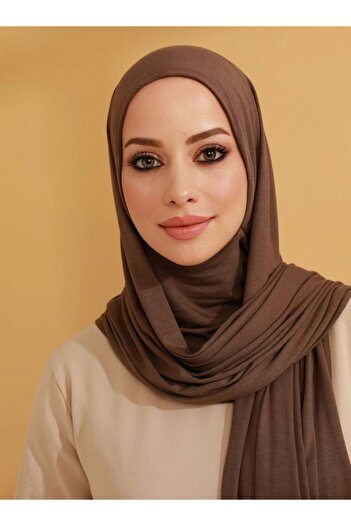 Tuva Şal Mink Tuva Practical Combed Cotton Neck Collar Shawl