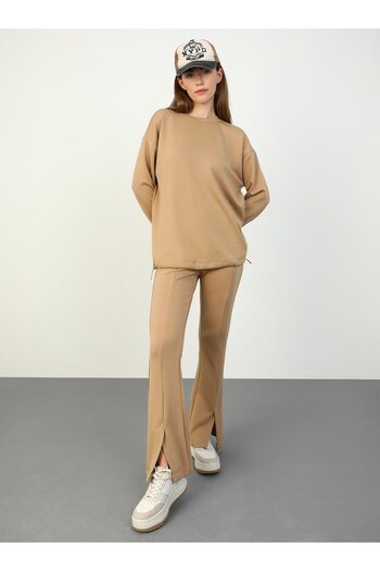 Benin Camel Soft Textured Trousers - Benin