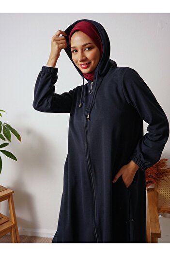 Por La Cara Hooded Long Sports Cap - Dark Navy Blue - Por La Cara