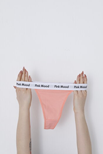 pink mood Colorful Tape Rubber Cotton Thong 7 Pack