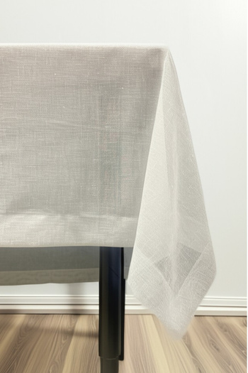 Cortibo Foldet Linen Tablecloth Ecru – Natural Texture, Elegant Appearance