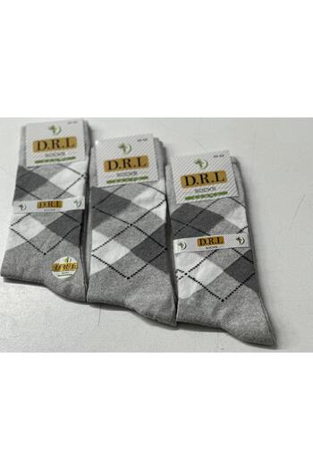 kozaneli Diamond Pattern Combed Cotton Luxury Men's Socks