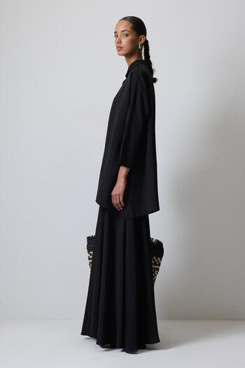Touché Privé Linen Textured Shirt Skirt Set