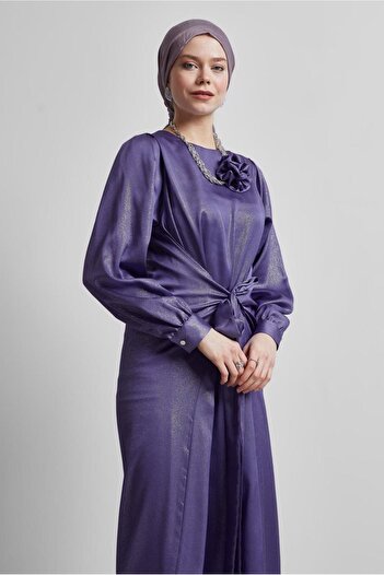 Alvina Brooch Detailed Dress 44631