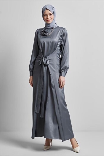 Alvina Brooch Detailed Dress 44631