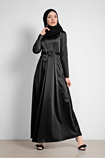 Alvina Belted Satin Dress 4227