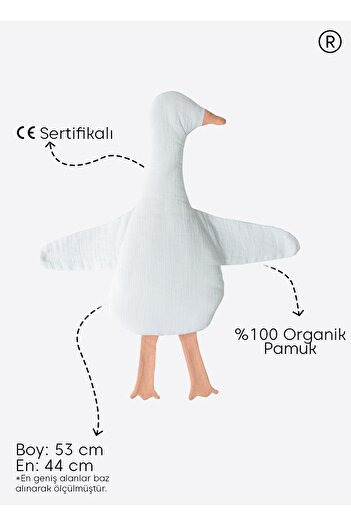 kitikate Organic Little Duck Sleeping Companion White