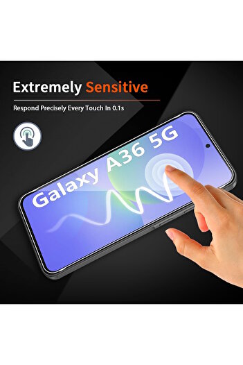 m.tk moveteck Samsung Galaxy A36 / A56 Compatible Screen Protector Shatterproof Glass 9H Tempered Screen Glass Transparent Pacify