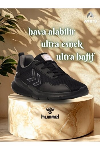 hummel Hafif Esnek Unisex Günlük Siyah Spor Ayakkabı Siyah Sneaker
