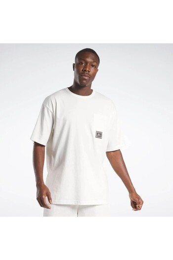 Reebok Bb Bball Hw Ss Pock Beige Men's Short Sleeve T-Shirt