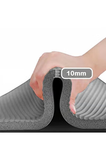Taimi Pack of 2 Non-Slip yoga mat Anti-Tear Exercise Mat With Carrying Strap 183x61x1cm Grey