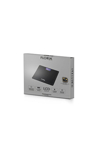 Floria Floria ZLN1971 body scale made of tempered glass, capacity 3-180kg, LCD display