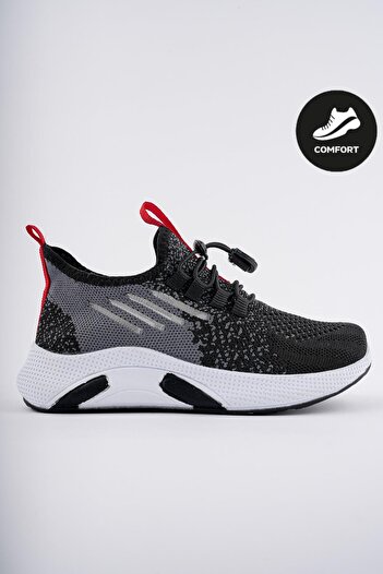 MUGGO Jetson Günlük Unisex Çocuk Garantili Bağcıklı Rahat Sneaker Spor Ayakkabı