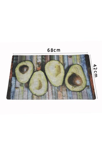 Generic Avocado Fruit Pattern Non-Slip Dirt-Resistant Rubber Door Mat