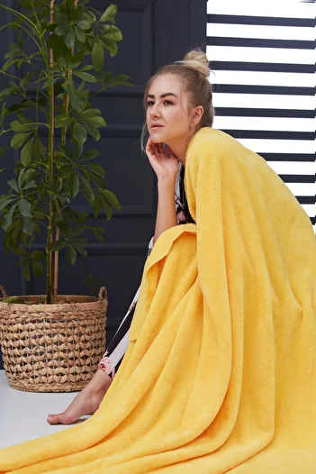 Mislina Home Deluxe Wellsoft Blanket Yellow Double 200x220 cm