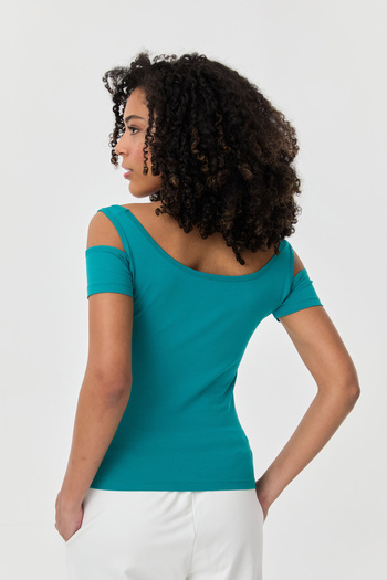 bilcee Γυναικείο μπλουζάκι Atlantis Cotton Lycra με λεπτομέρεια ώμου 9735