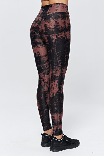 bilcee Women's Soil High Waist Patterned Leggings 4112