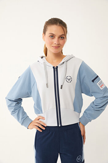 bilcee Gray Cotton Fashion Women's Tracksuit Set - 1529