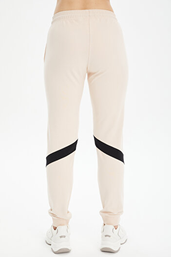 bilcee Γυναικείο Σετ Φόρμας Κρεμ Color Block Rubber Leg 0476