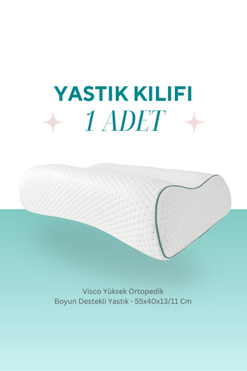 VİSCOTEX Fata de perna, 55x40x13/11 cm, 1 bucata Fata de perna Visco