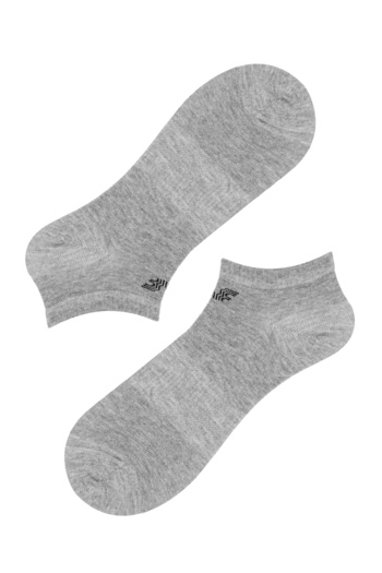 bilcee Unisex βαμβακερά κοντά γκρι μποτάκια κάλτσες 0318