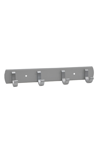 Generic Aluminum wall clothes hanger with screws for hanging 4 hooks