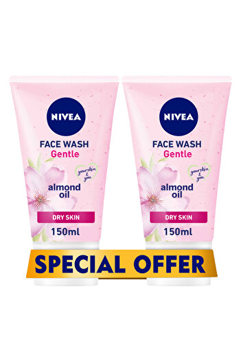 NIVEA Gentle Cleansing Face Wash, Dry Skin, 150ml, Pack of 2
