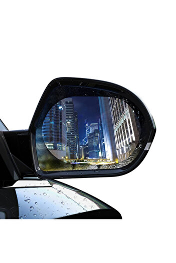 Baseus 0.15mm Rainproof Film for Car Rear-View Mirror - Oval - 2 Pcs/Pack - 135x95 mm - Clear