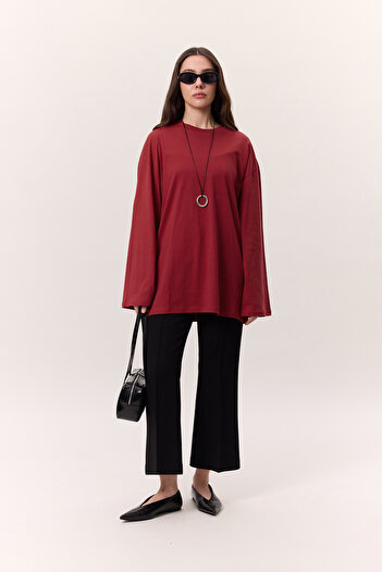 Manuka Oversize Tshirt - Top Scarecrow Red