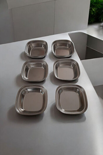 AHİR TİCARET Steel Sauce Bowl Presentation Bowl Turkish Delight Bowl Snack Bowl Steel Serving Presentation Bowl