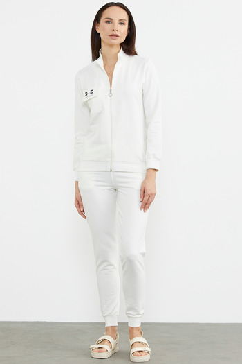 Sementa Zippered Jogger Tracksuit Set - Ecru