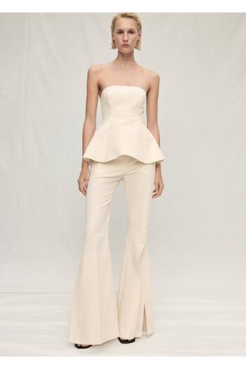 MANGO Woman Flounced Strapless Blouse