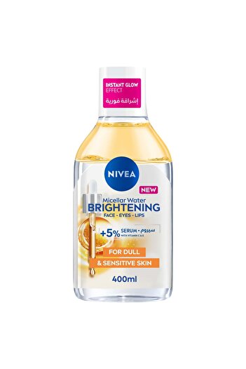 NIVEA Brightening Micellar Water, Cleanses, Brightens & Removes Make Up, 400ml
