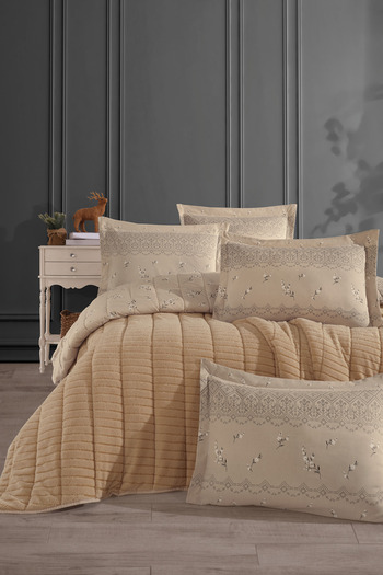 Otelonia New Generation Double Striped Bedspread Set 230X250Cm + 2 Pcs. Pillowcase