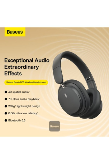 Baseus سماعات رأس لاسلكية Baseus Bowie D05 - رمادي